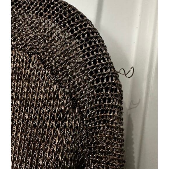 TUCKERNUCK Tuckernuck Bronze Metallic Knit Indie Dress NWT Size Large - Picture 10 of 12